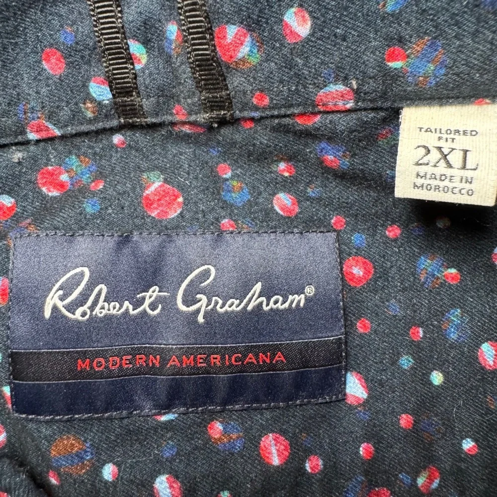 Robert Graham‎ Mens Shirt 2XL Modern Americana Tailored Fit Button Floral AOP